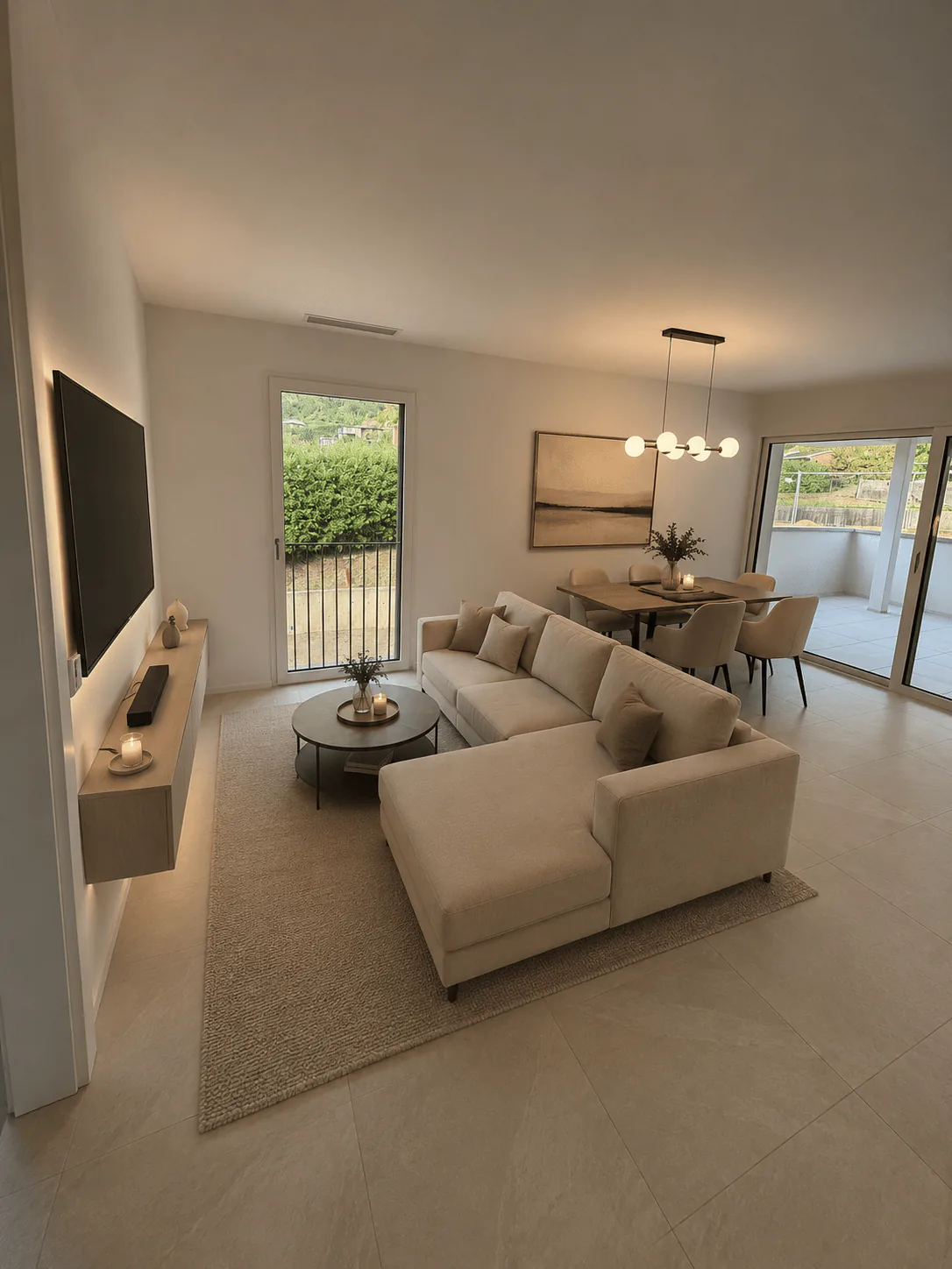 Air conditioning, modern, 4.5 rooms in new building