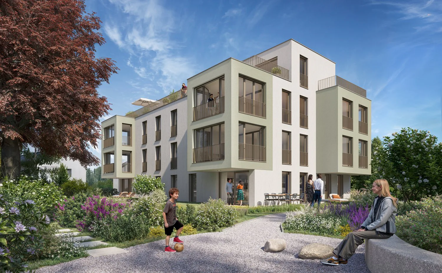 Neubau "Buchengarten" - Exklusive Attikawohnung mit 115 m² Terrassen