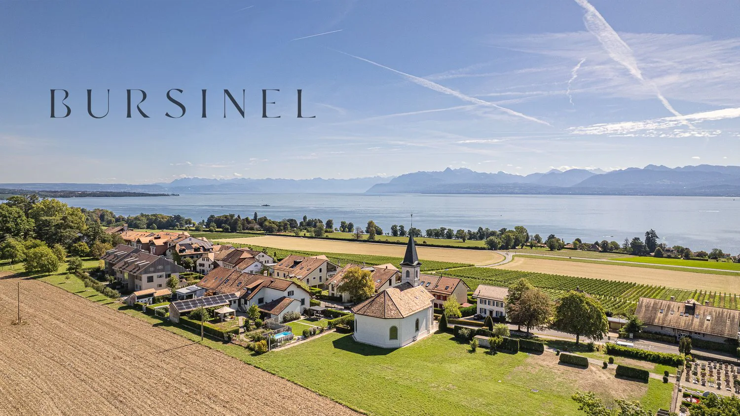 Bursinel - 135 m2 living apartment with 116 m2 terrace, facing the lake and the Alps