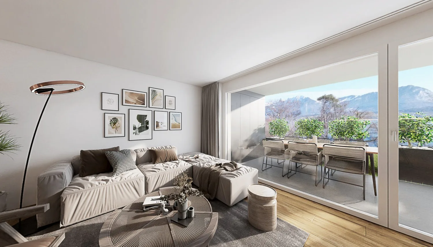 Appartement de 3,5 pièces neuf au rez-de-chaussée à Gunten