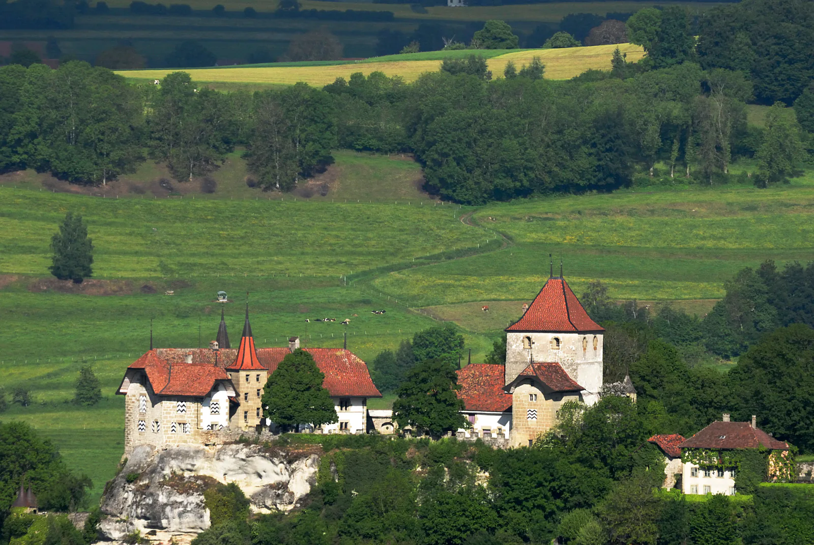 Le château de Rue, canton de Fribourg, Suisse