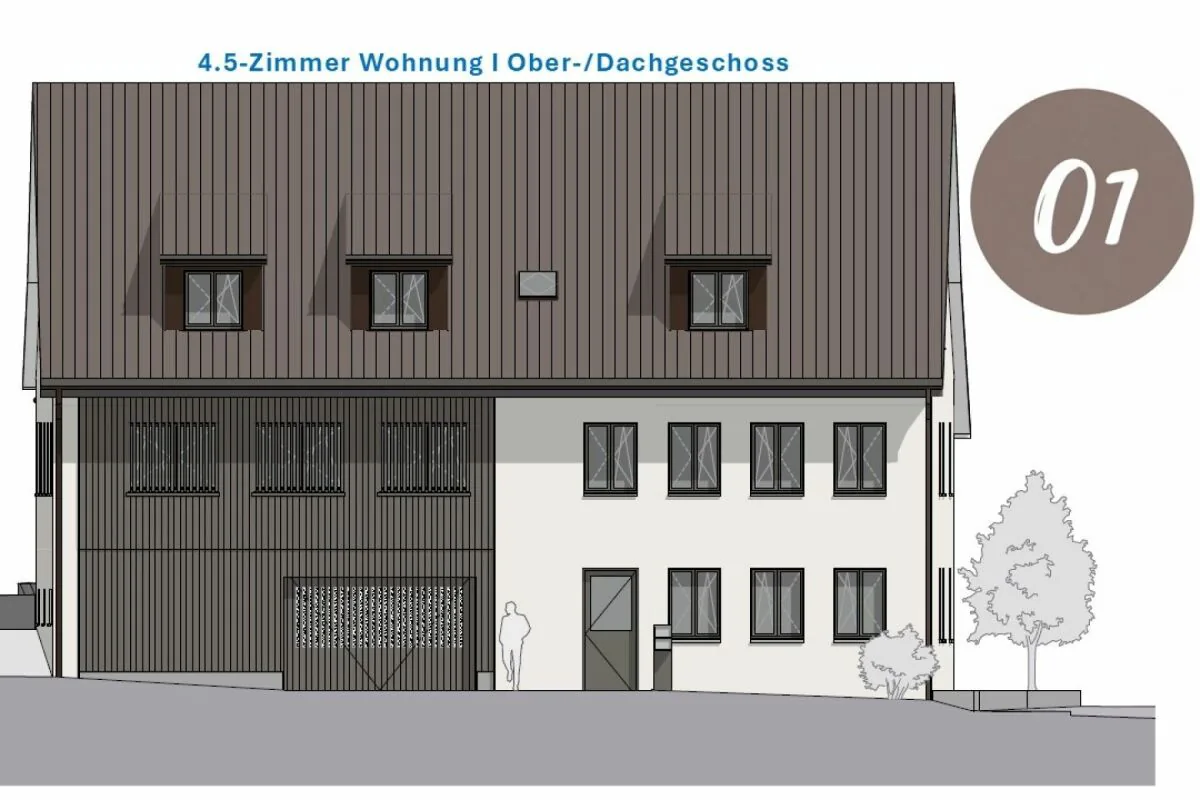 Multi-family house "Bachblick" - Upper/Attic floor
