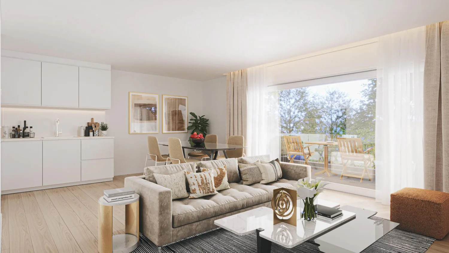 Salgesch: 2,5 Zimmer neu mit Balkon und Blick auf den Bois de Finges