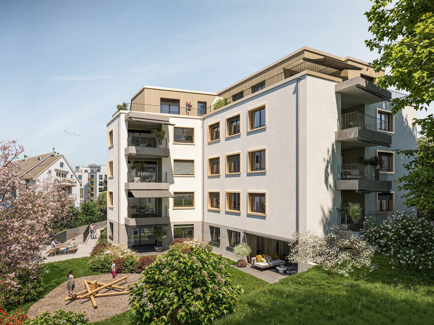 Appartement neuf de 4,5 pièces dans un endroit merveilleusement calme à Oerlikon