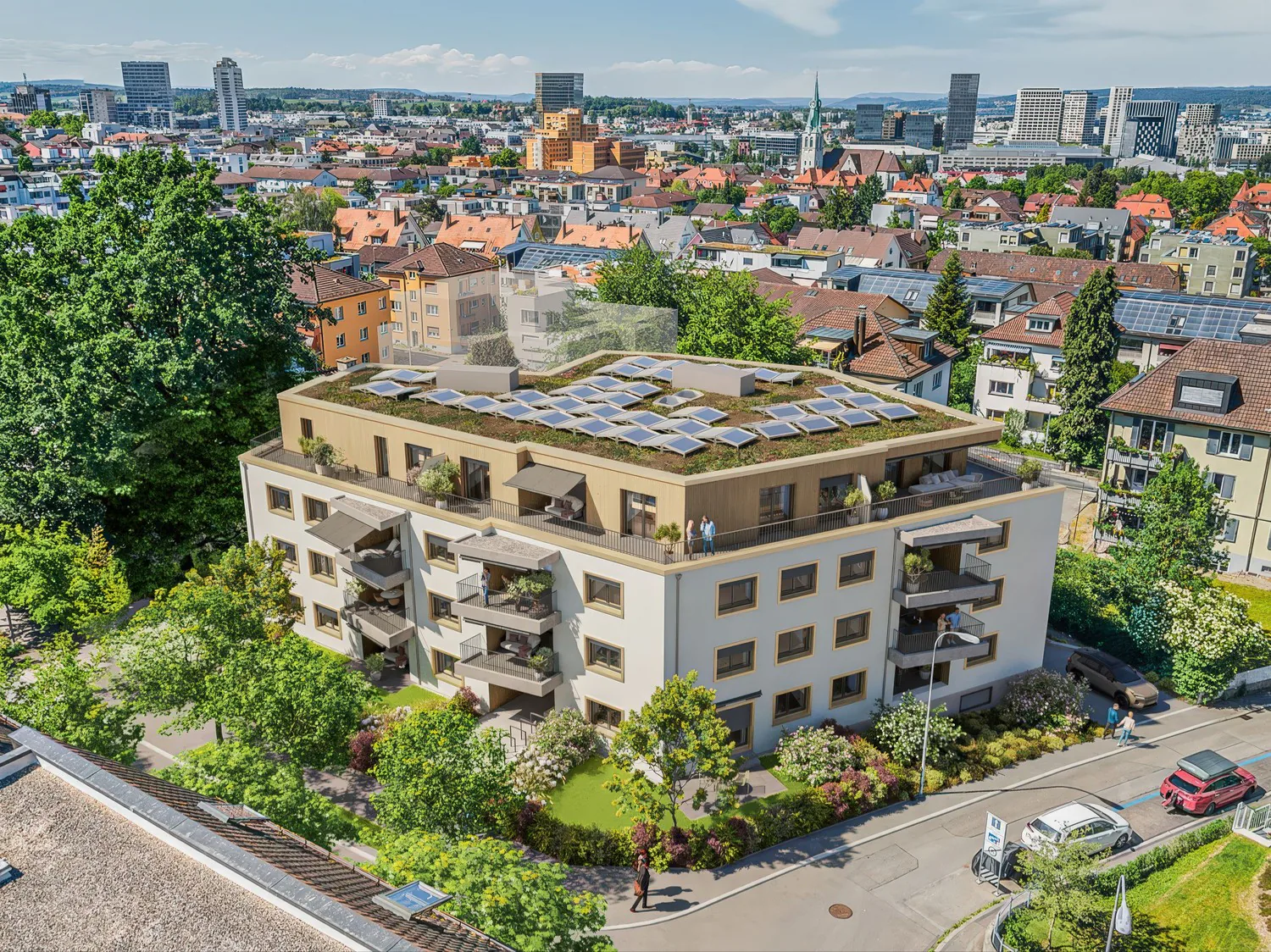 3.5 Zimmer Neubau Attikawohnung an ruhiger Lage in Oerlikon