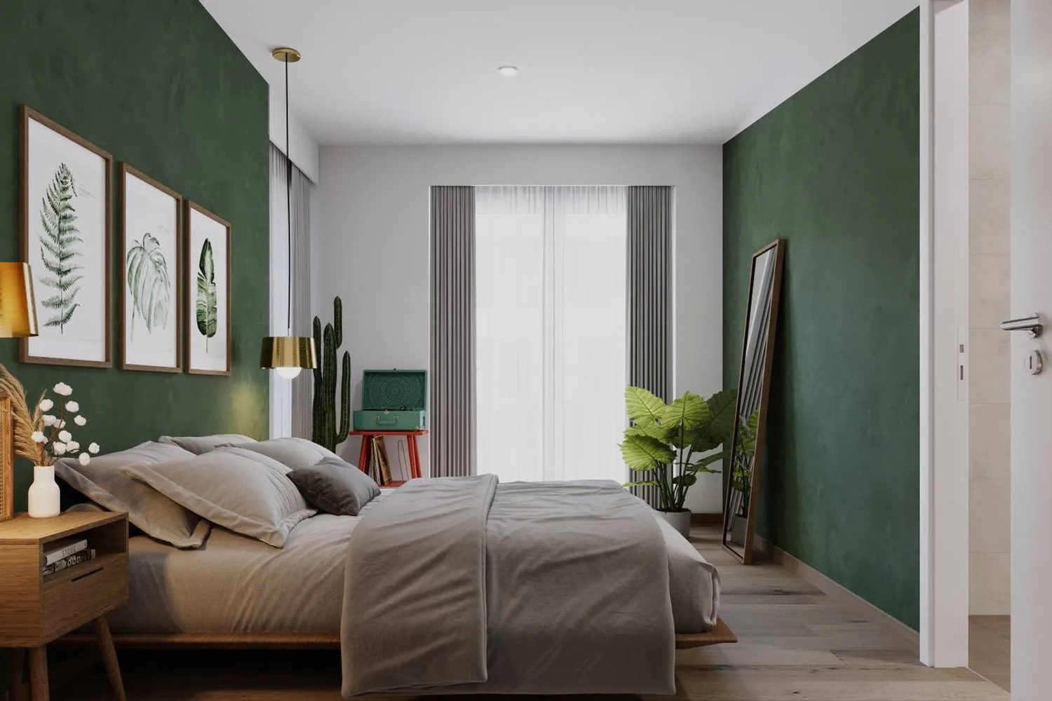 4.5 room contemporary cross-through apartment on the ground floor with two beautiful rooms