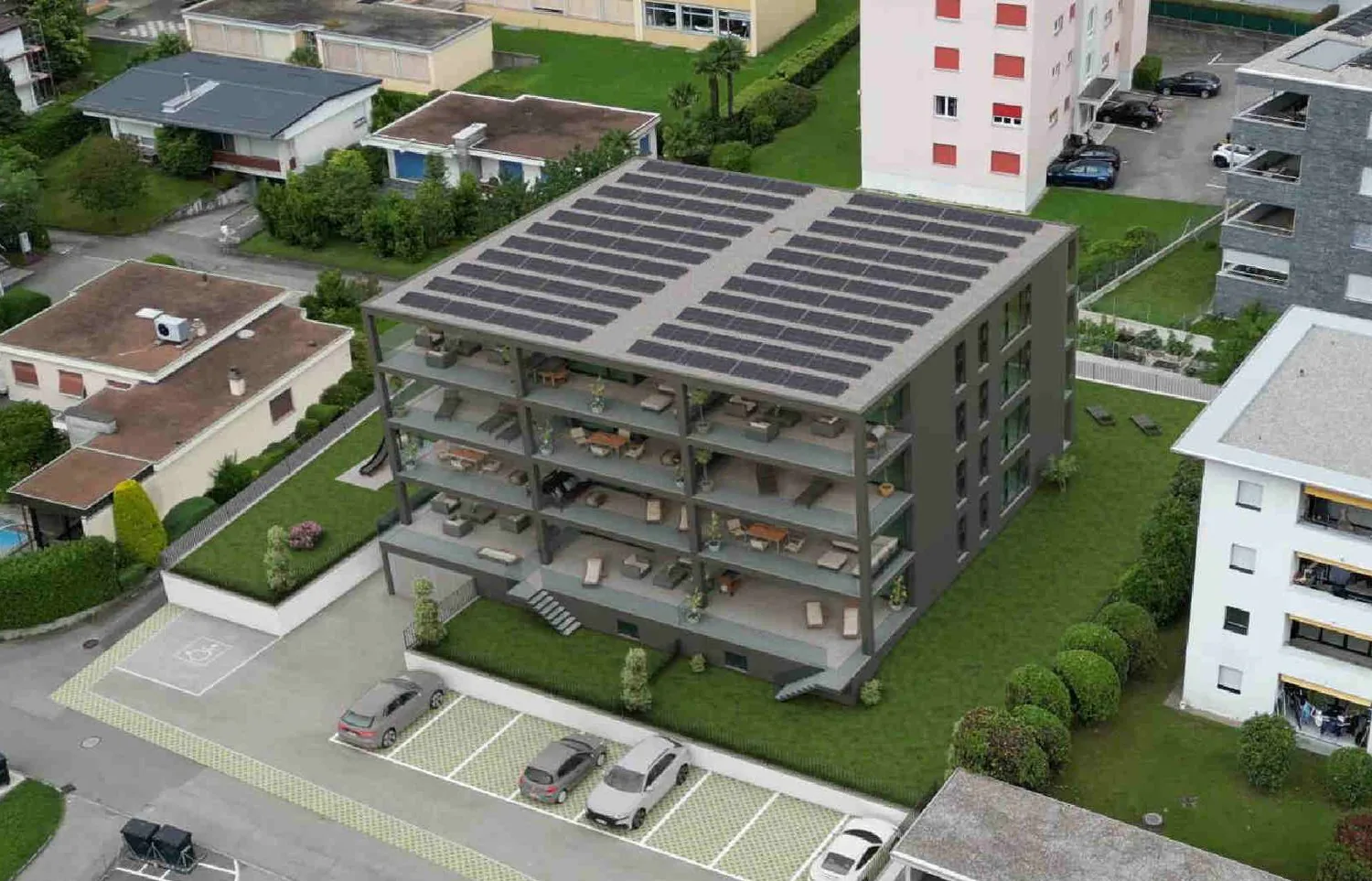 New apartment with large garden in a convenient and quiet area
