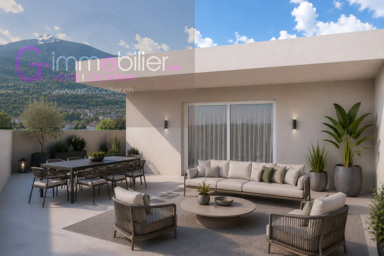 Magnifique - Attique 3,5 pièces terrasse panoramique