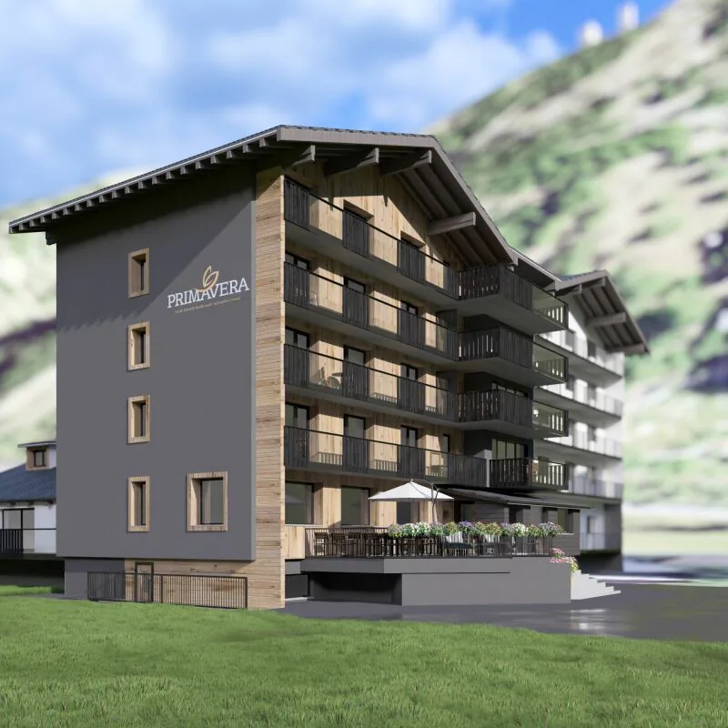 Primavera a Saas-Grund. Nuovo appartamento di 4,5 locali, residenza secondaria classica senza obbligo di locazione.