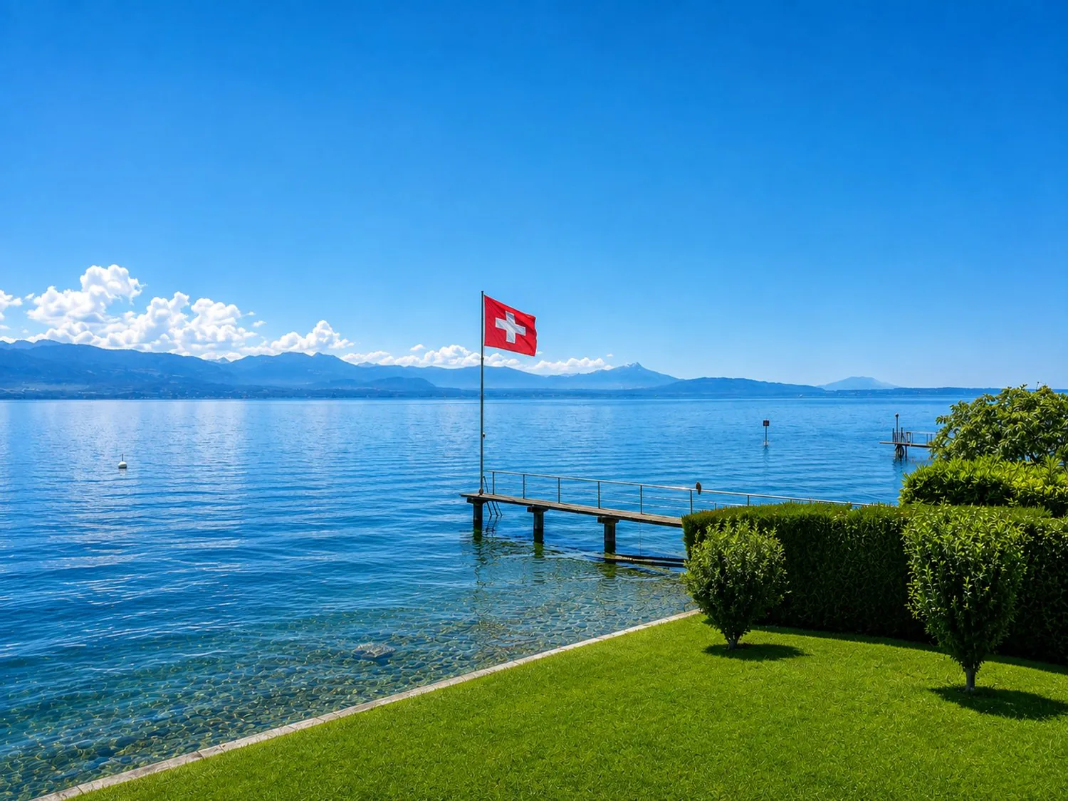 A unique property consisting of two villas with private access to the lake