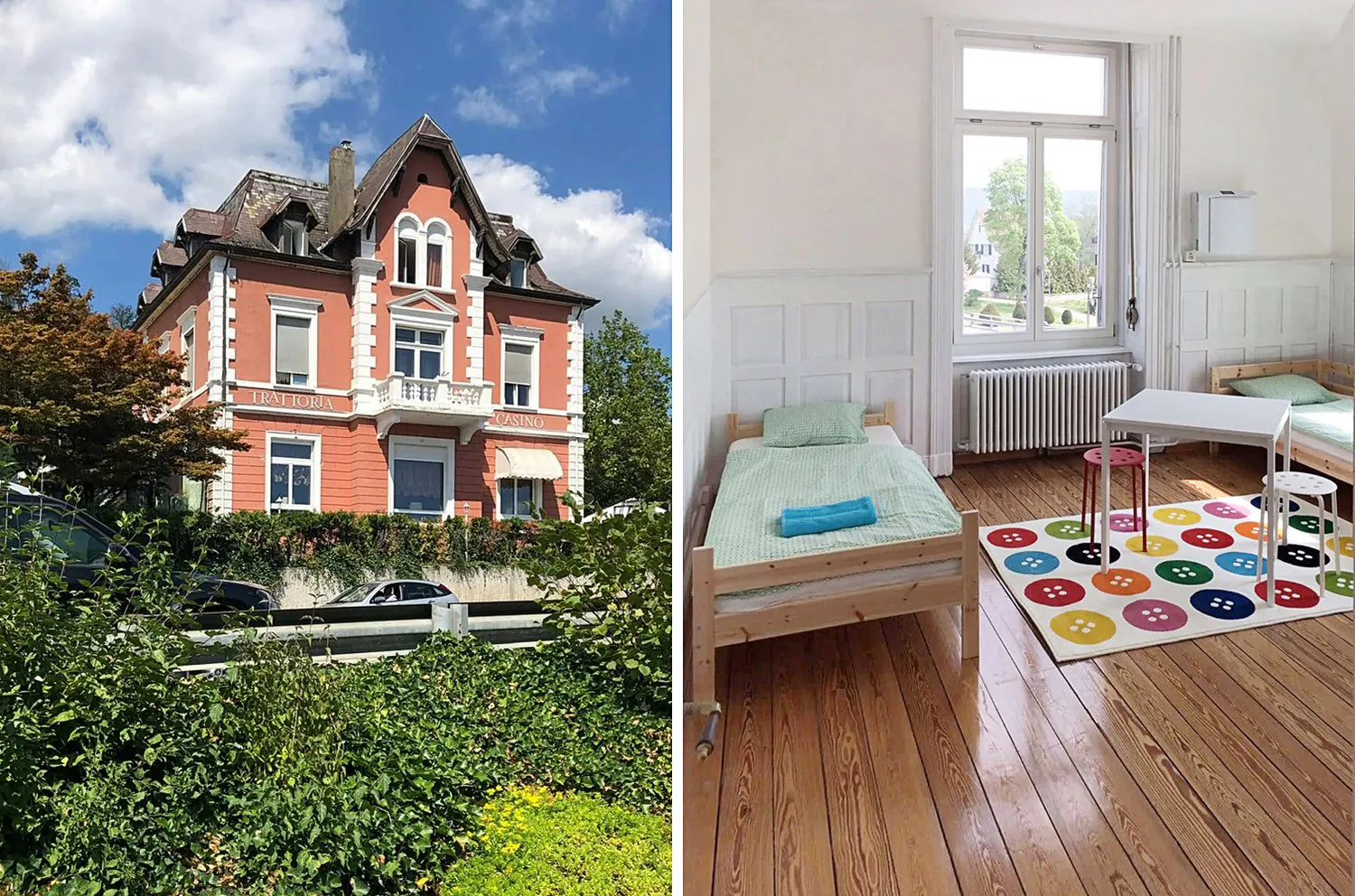 Beautiful and well-equipped rooms with a view of the Aare
