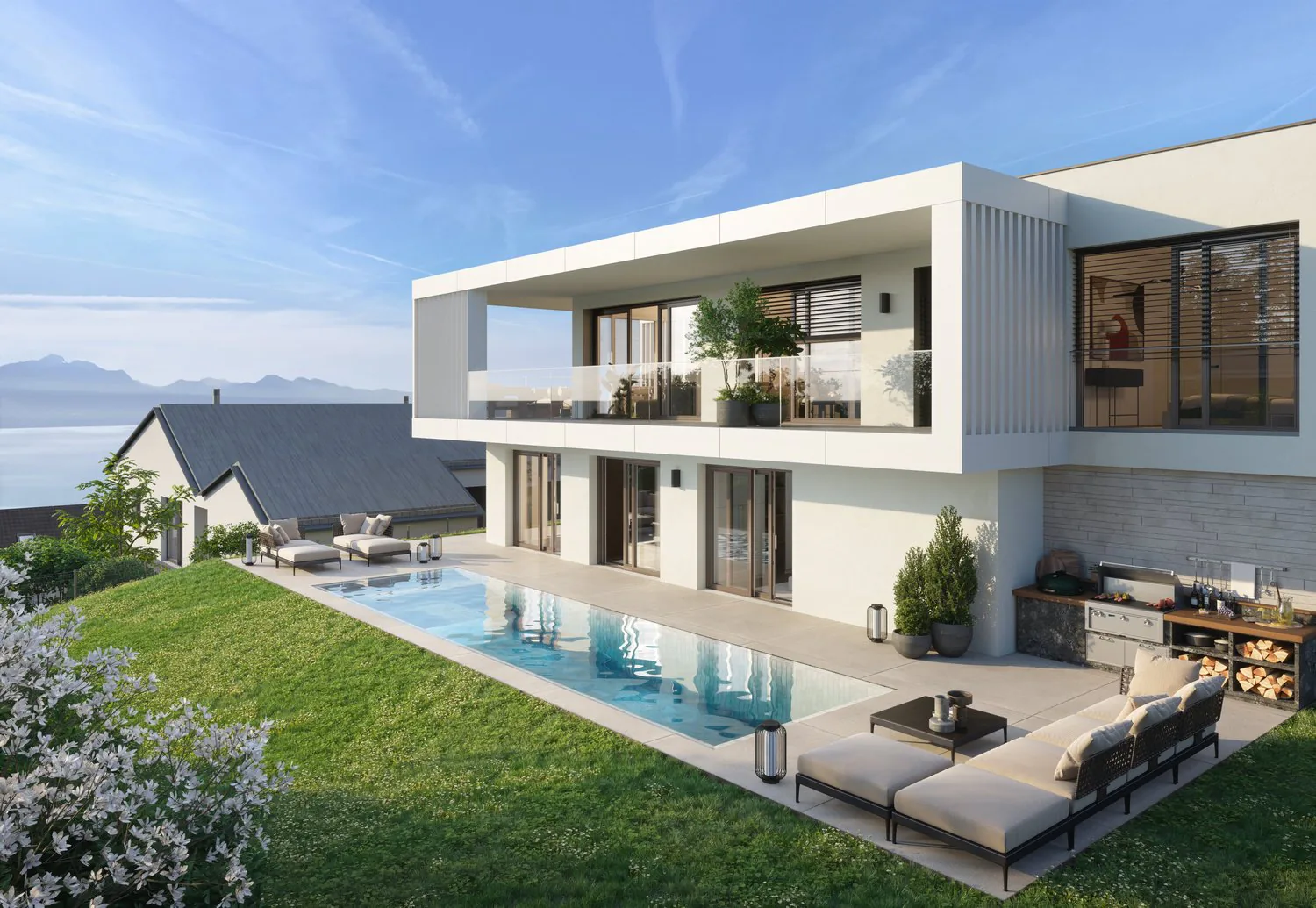Garden-level apartment with 3.5 rooms for sale in Lutry