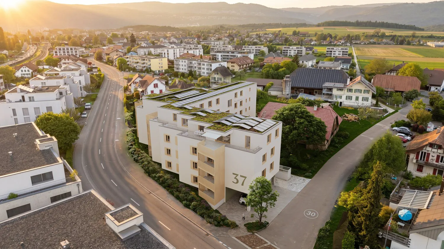 Moderne 3.5-Zimmer-Neubauwohnung mit Balkon in Studen