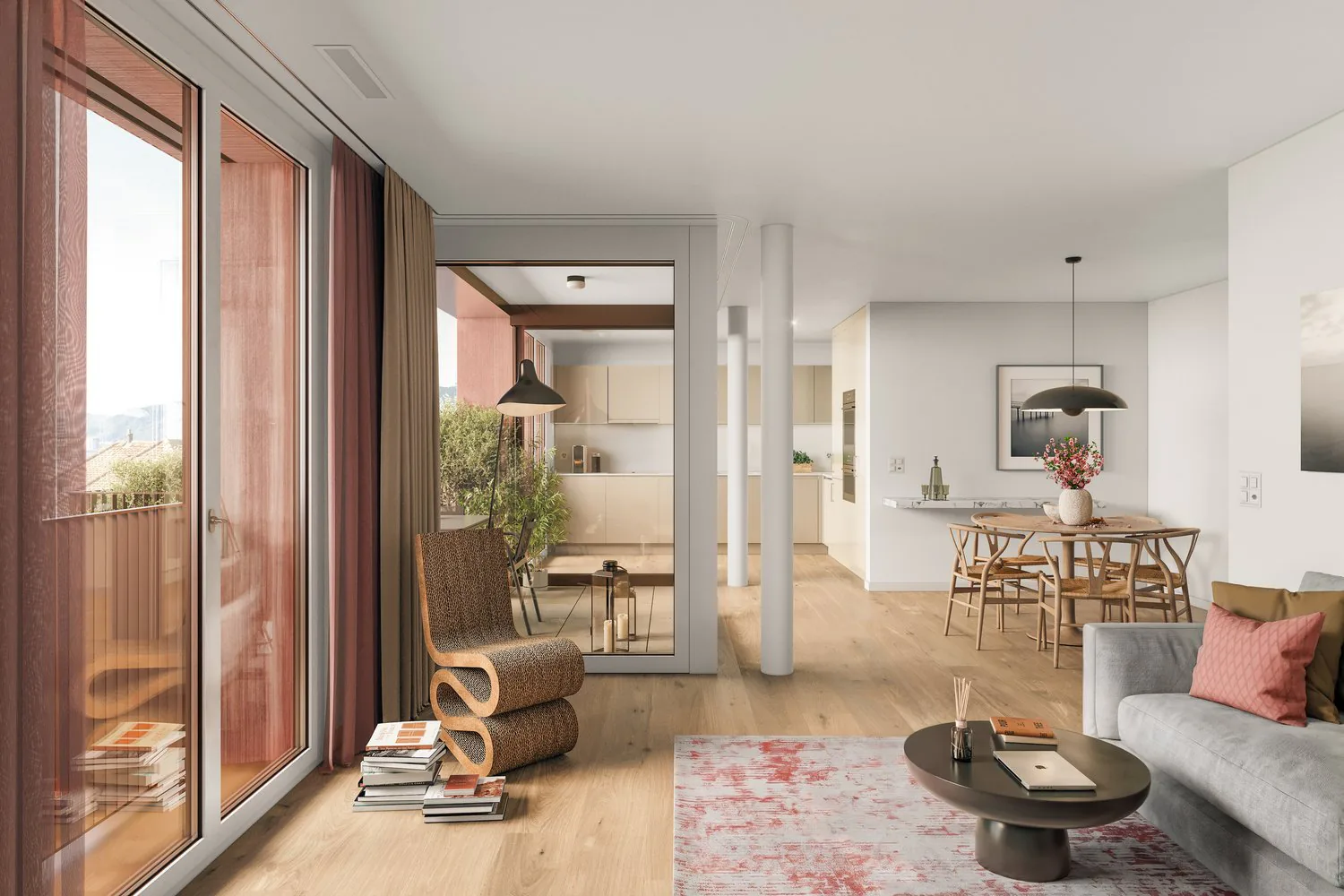 Progetto di costruzione nuova di 3,5 locali con balcone e vista sulla città a Zurigo 8037