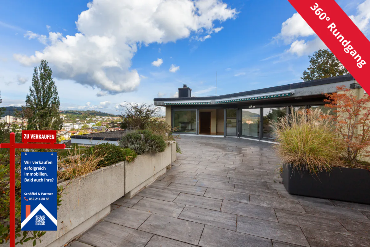 Appartement terrasse spacieux 2.5 pièces avec vue imprenable